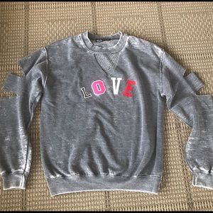 JET by John Eshaya Cutout P/S Burnout Sweatshirt